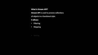 What is Stream API? #javainterviewquestionsanswers #interviewquestions