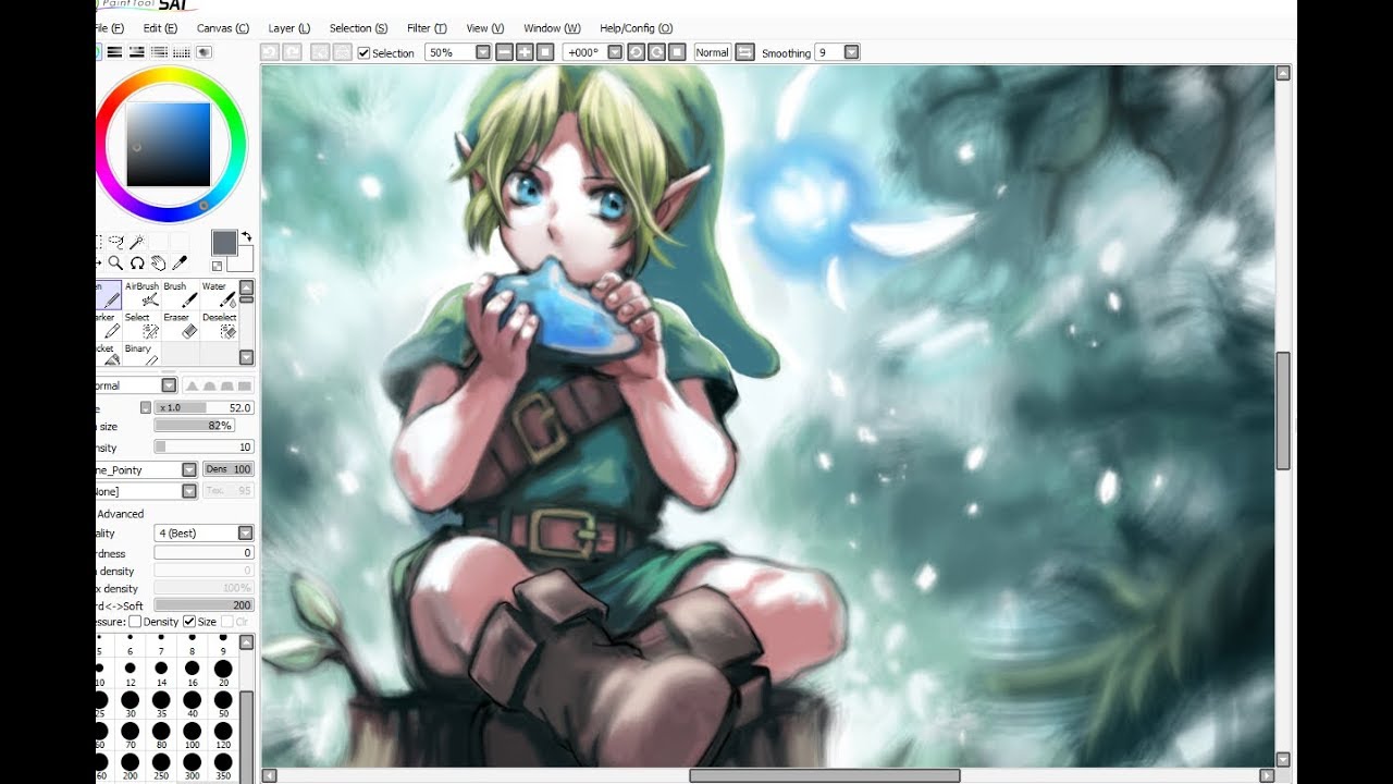 Link " Legend of Zelda " Speedpaint on SAI