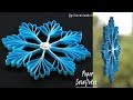 3D Snowflake - Paper snowflake - How to Make 3D Paper Snowflakes for Christmas decorations