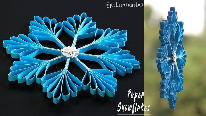 DIY 3D Paper Snowflakes for Christmas Decorations