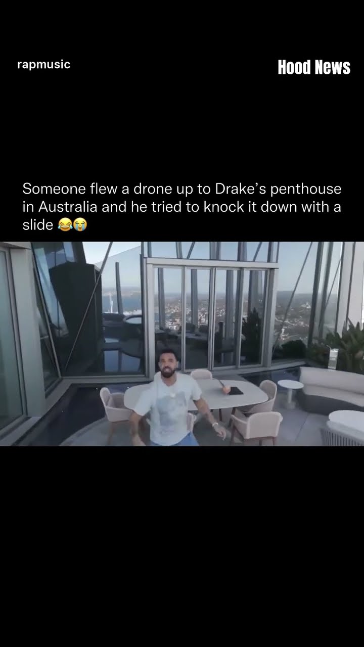 Someone flew a drone up to Drake’s penthouse in Australia #hoodnews #drake #drone #dronevideo #how