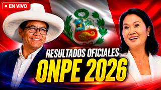 Resultados Oficiales Perú: Roberto Sánchez vs Keiko Fujimori