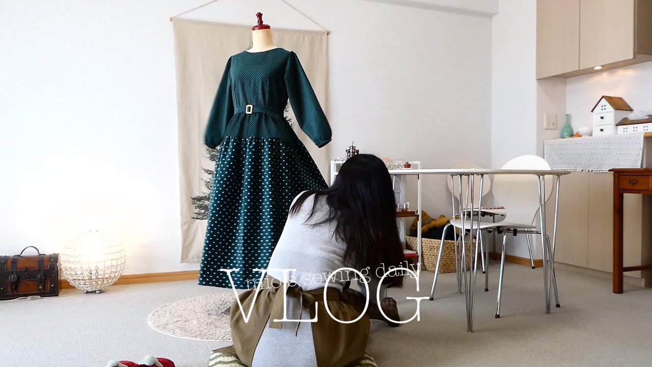 １９８６年　３月号　ジュニー　バレンタイン　ファッション　洋裁　手づくり Making a retro design dress👗(Everyday life of Japanese sewing