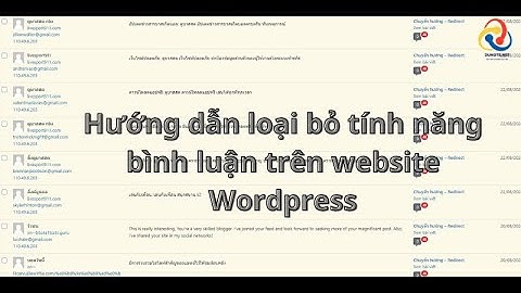 Hướng dẫn loại bỏ tính năng bình luận trên website Wordpress