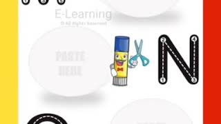 Cut n Paste activity based on alphabet for kids