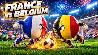🇫🇷 France vs Belgium 🇧🇪 ⚽ Full Match · Country Flags Football Battle