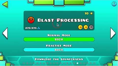 Blast Processing - 100% + All 3 Coins - Geometry Dash