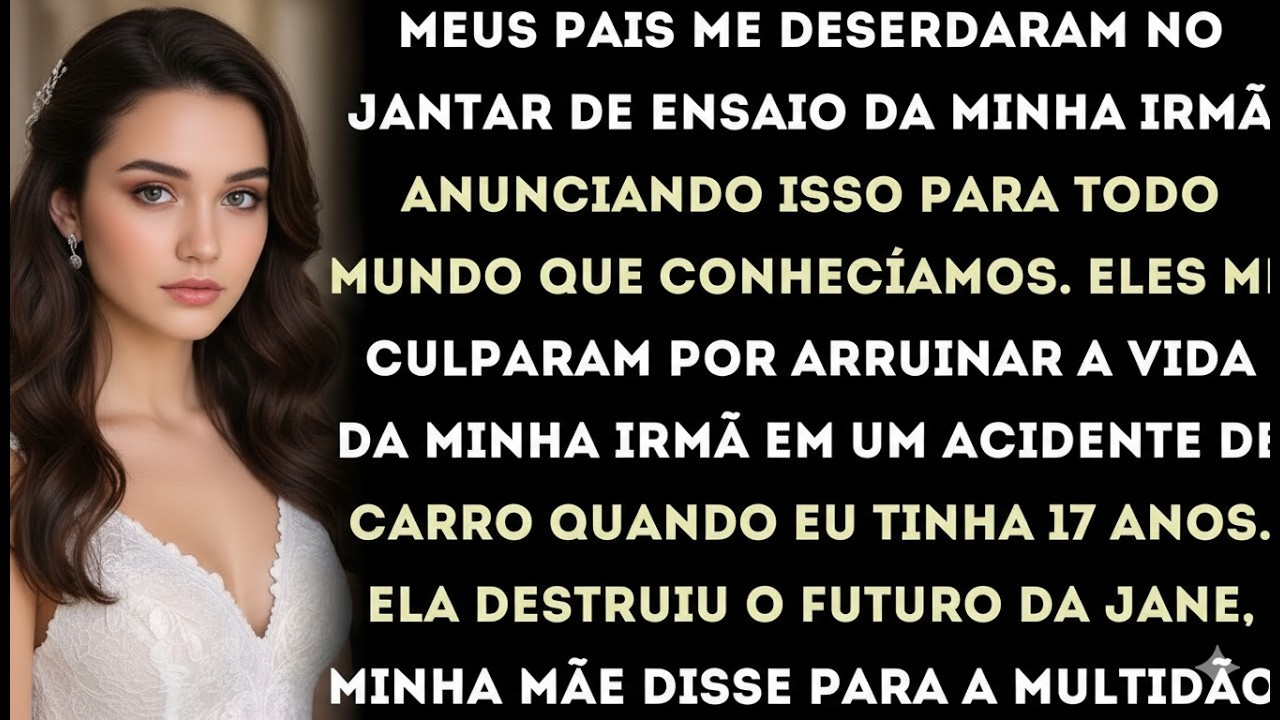 meus pais me deserdaram no jantar de ensaio da minha irmã, anunciando isso para todo mundo