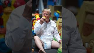 Trump and Putin having fun as babies!