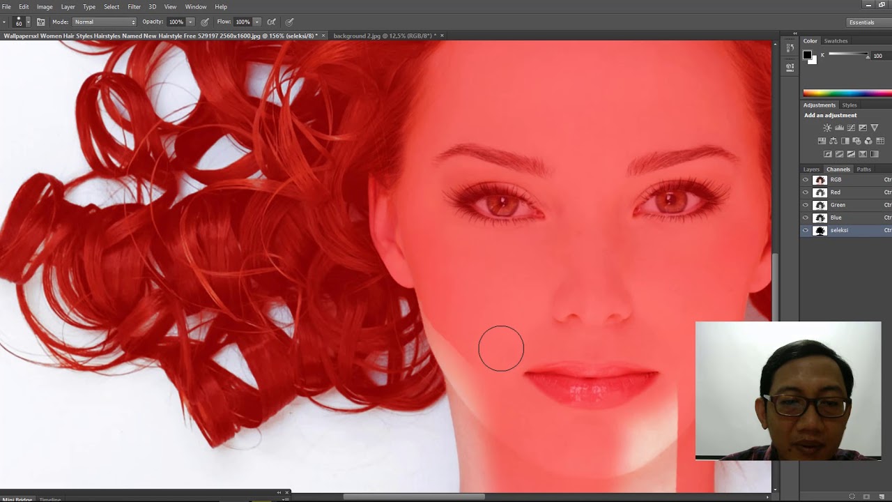 Adobe Advanced Selection Seleksi Rambut YouTube