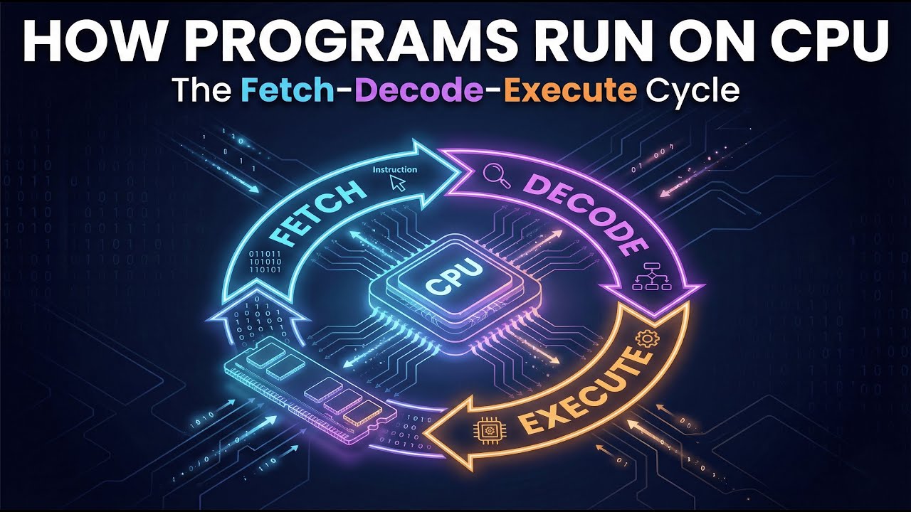How Programs Run on a CPU: The Fetch, Decode, Execute Cycle#CPU # ...
