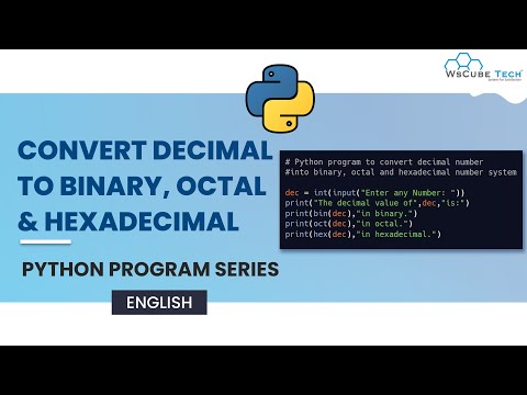 Convert Decimal to Binary, Octal, and Hexadecimal (English) | Python Program Tutorial