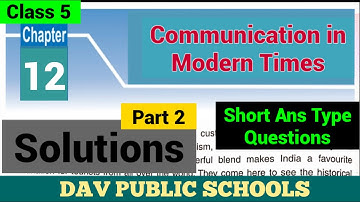 DAV class 5 SST chapter 12 - short answer type questions