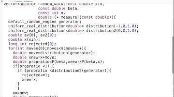 Metropolis algorithm and the 1D oscillator-C++