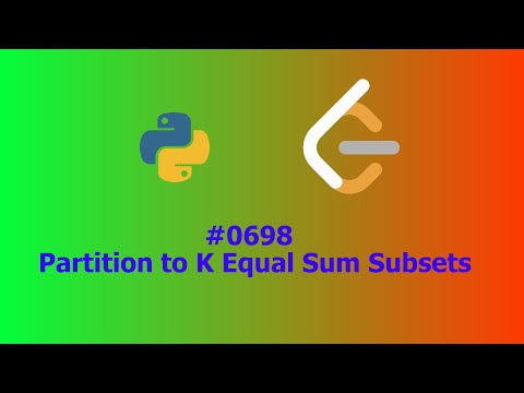 No Sound Leetcode 698: Partition to K Equal Sum Subsets