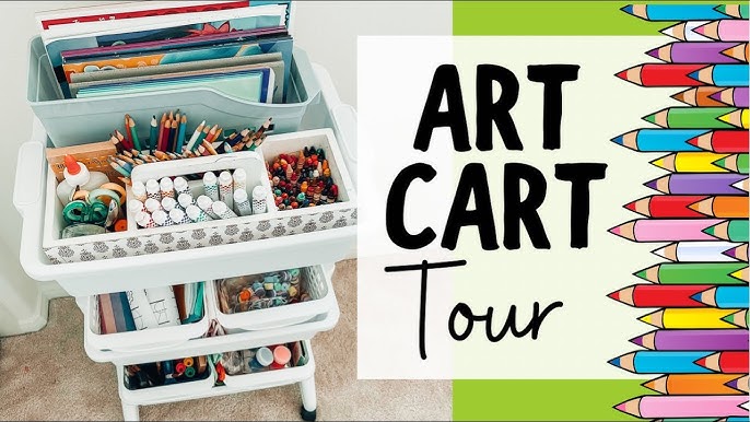 Kids Craft Storage  Kids craft storage, Kids art supplies, Art cart