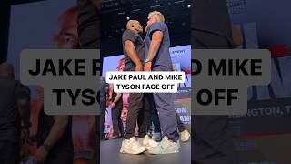 JAKE PAUL &amp; MIKE TYSON FIRST OFFICIAL FACE-OFF! #shorts #boxing