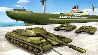 US Army Cruise Ship Tank Helicopter Transport Game - Android Gameplay screenshot 1