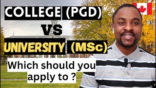 MASTERS vs Post Graduate (PG) DIPLOMA in Canada | College vs University in Canada (Which is Better?)