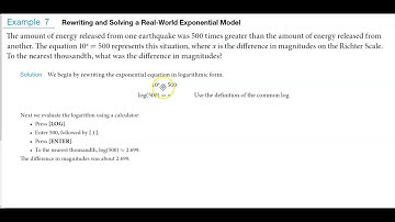 Math 10 6.3 Example 7 Rewriting and Solving a Real-World Exponential Model