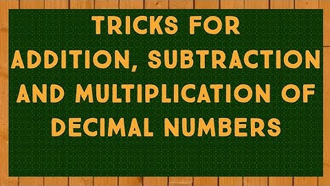 |Conversion of decimal numbers|addition, subtraction and multiplication of decimals| part 3