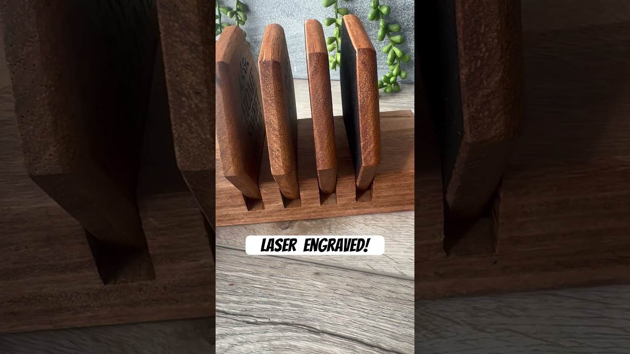 Handmade “Home Sweet Home” Coasters K&B Custom Woodworks 