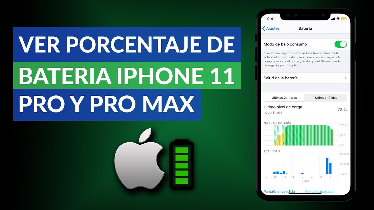 Cómo mostrar el porcentaje de batería en el iPhone 11, 11 Pro y 11 Pro Max