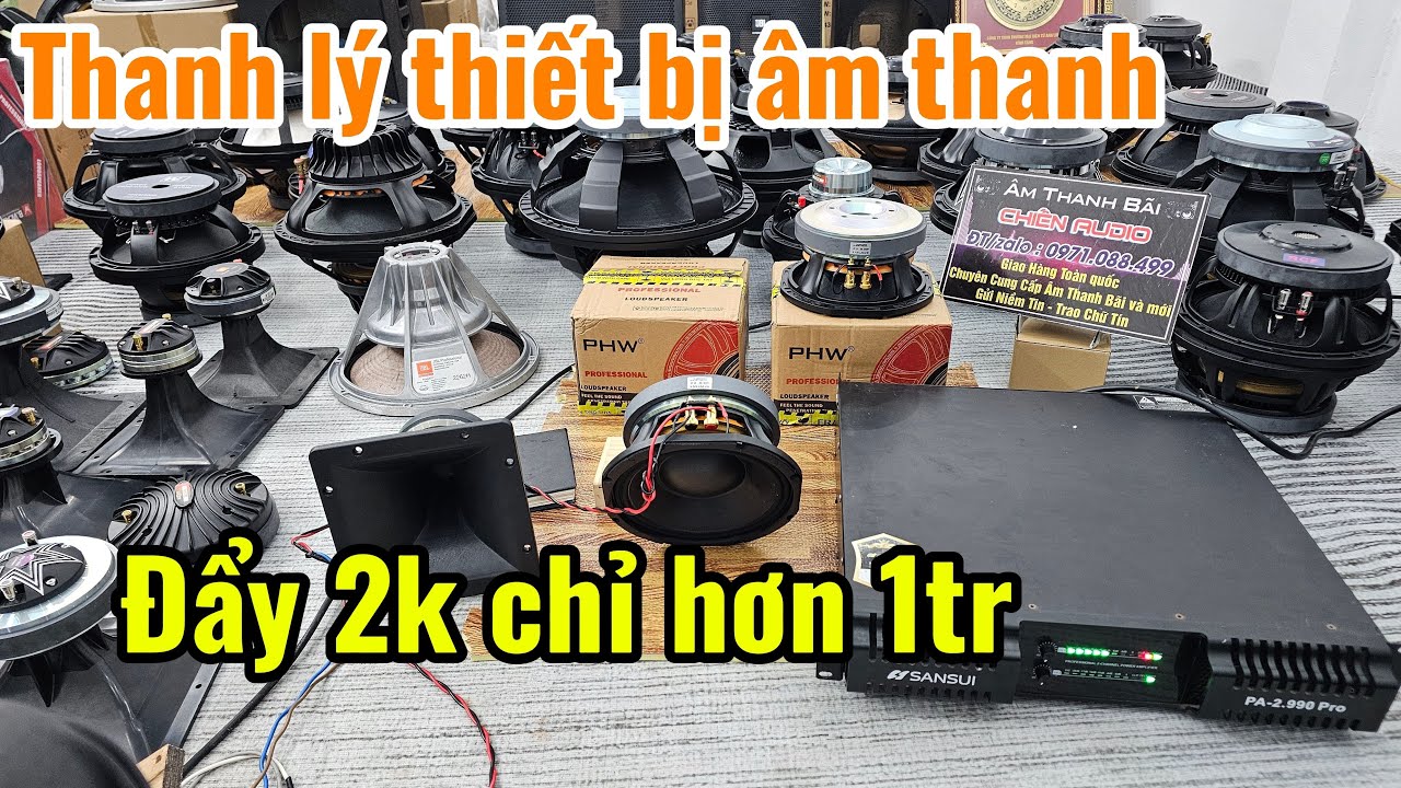 Thanh lý thiết bị âm thanh,,vừa bán vừa tặng.Đẩy 2k giá chỉ hơn 1tr,,vang 800k.Zalo:0971.088.499