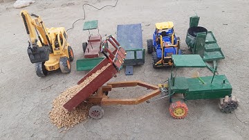 diy mini tractor trolley loading wheat New Technology Science Project
