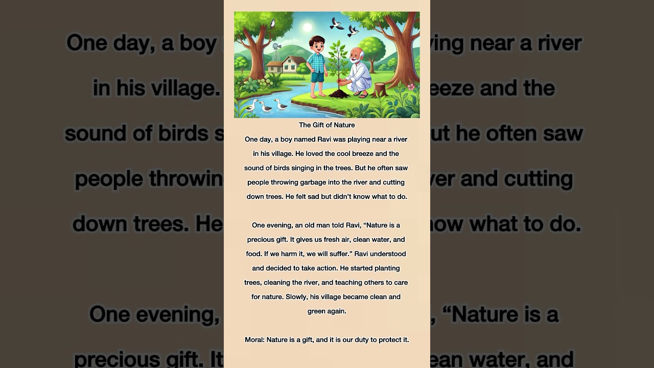 The gift of nature || English moral story || English short story adlı videoyu YouTube'da izle The gift of nature || English moral story || English short story adlı videoyu YouTube'da izle