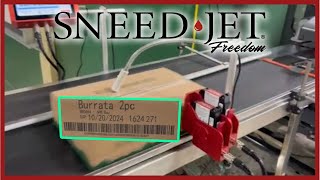 Sneed-Jet Freedom 21 Tij Printer Printing Barcode, Lot Code And Date Code On Carboard Boxes