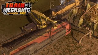 Mengangkut Kereta yang Terguling 🔧Train Mechanic Simulator 2017 screenshot 3