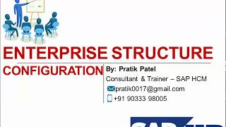 01  Enterprise Structure Configuration  Pratik Patel +91 90333 98005