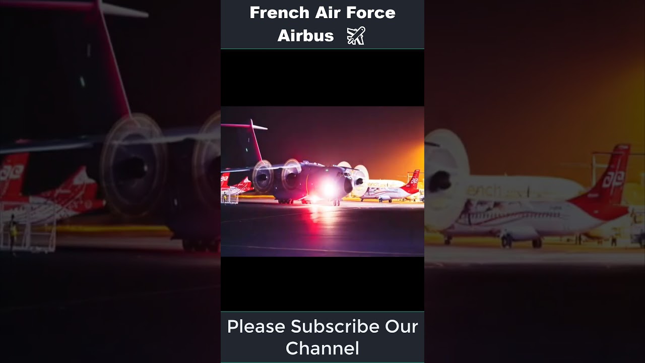 French Air Force Airbus a400m Landed at Night ✈️ #Shorts