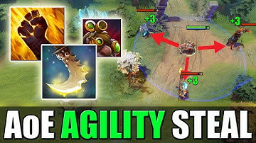 Long Range + AoE Agility Steal on Sniper [Sleight of Fist + Essence Shift] Dota 2 Ability Draft