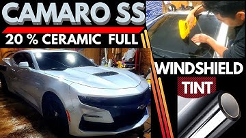 2020 CAMARO SS 20% Ceramic Full Windshield Tint and 5% all around