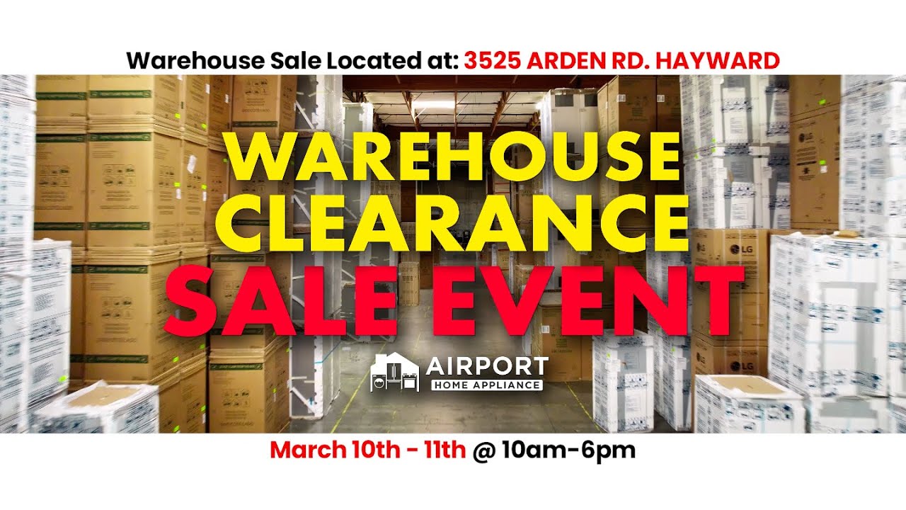 Warehouse Clearance Sale 2023! Up to 70% OFF!, Going on Mar. 10-11 & 17-18