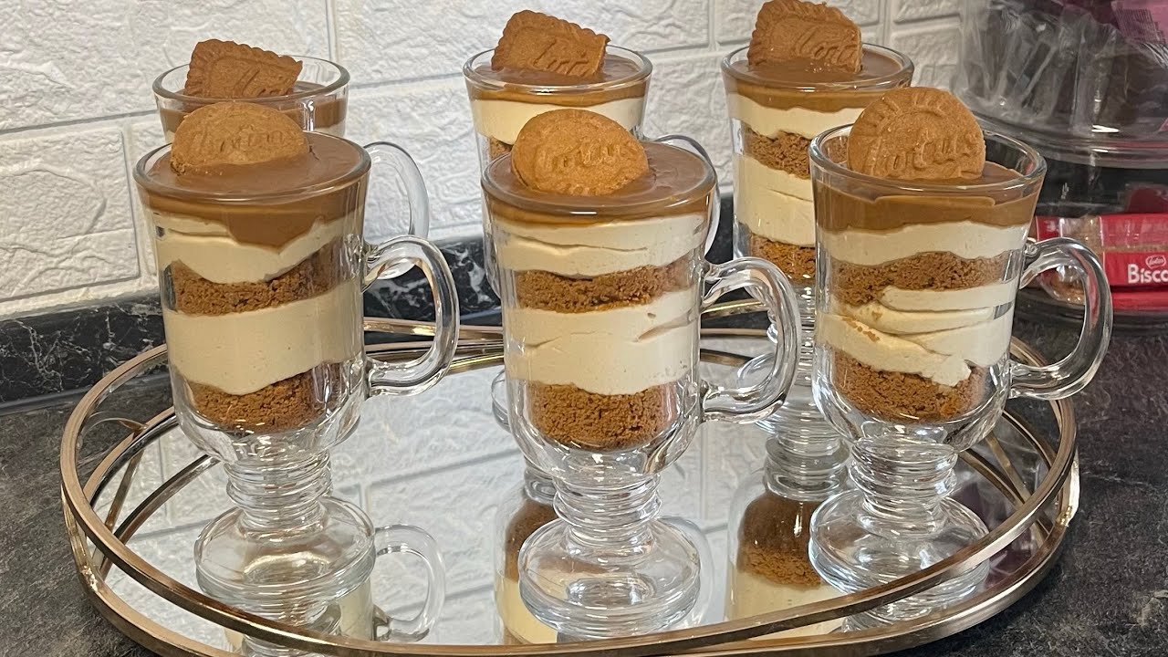 Postre de Lotus en vasos muy fácil de hacer