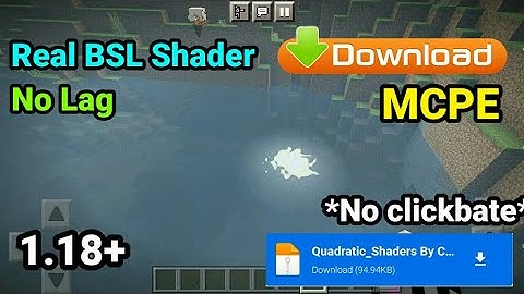 Download Real Bsl Shader For Mcpe No Lag support ram 1,2,3,4