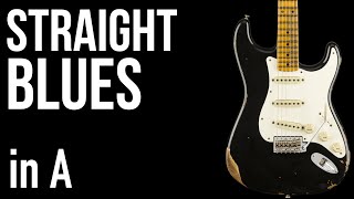 Video thumbnail of "Straight Blues in A - Backing Track"