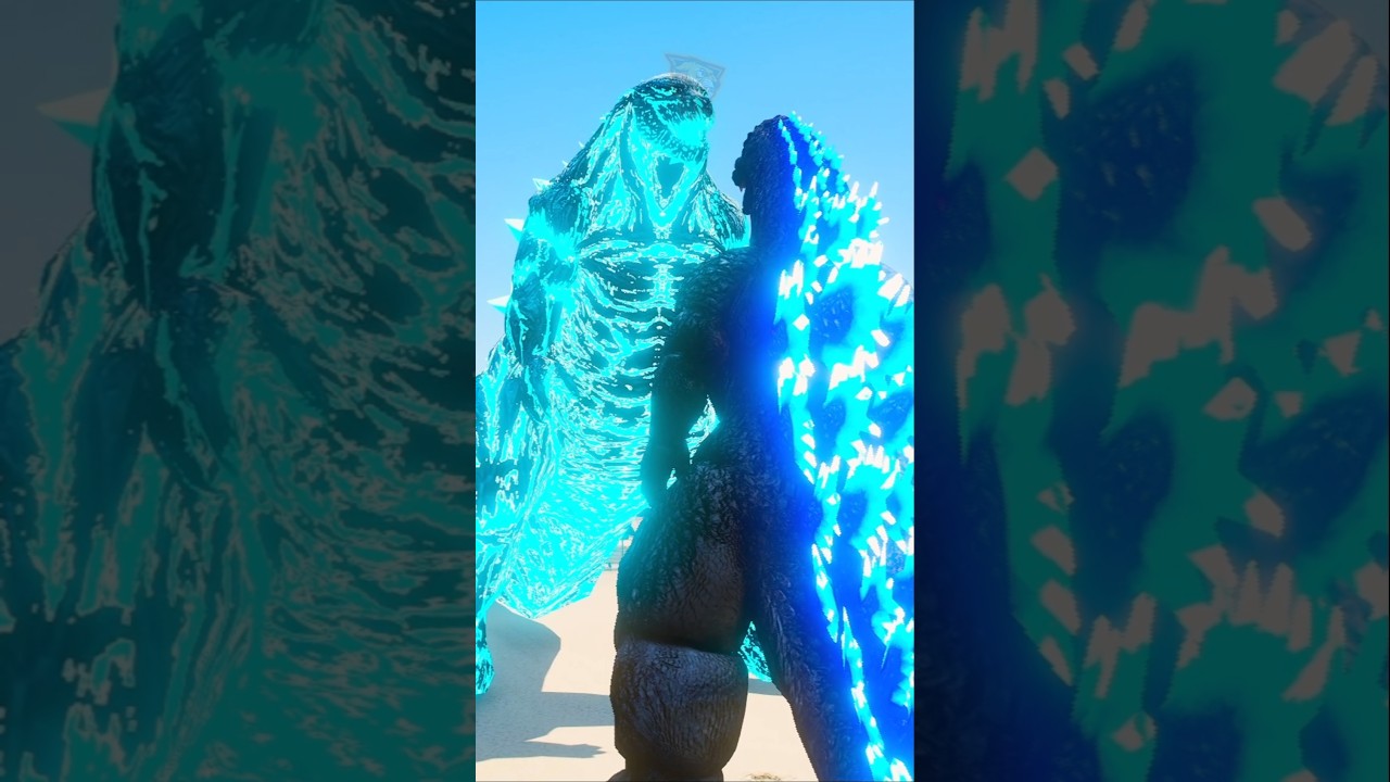 Earth Godzilla vs Heisel Godzilla 