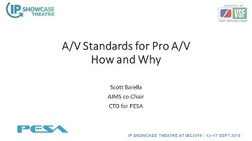 NMOS and ST 2110 Pro AV Roadmap