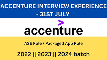 Accenture Interview Experience || 31st July 2023 || 2022-2023 || 2024 Batch || @Vikasteach