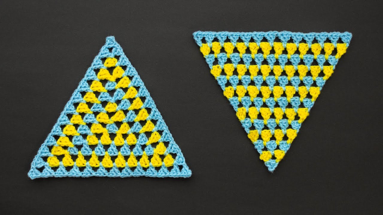 【かぎ針】三角編み