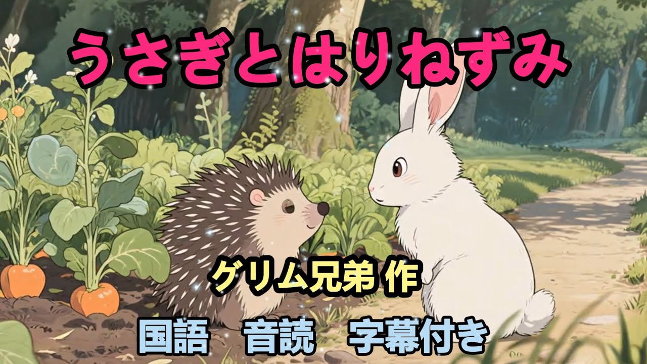 The Hare and the Hedgehog] With Subtitles - Japanese Reading Aloud