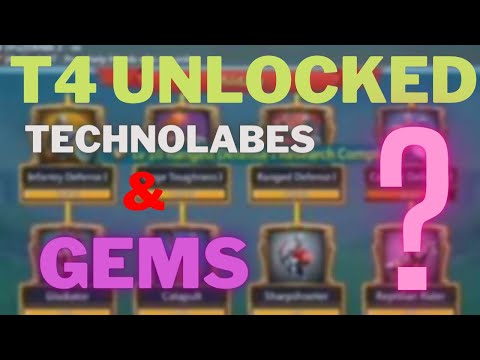 How to unlock T4 troops in lords mobile |How many technolabes and Gems needed to unlock T4 troops
