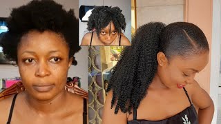 How I sleek my short 4c Natural Hair | Okro water for Detangling & Massive Hair Growth