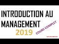 Introduction au management  cours complet 2019 s1