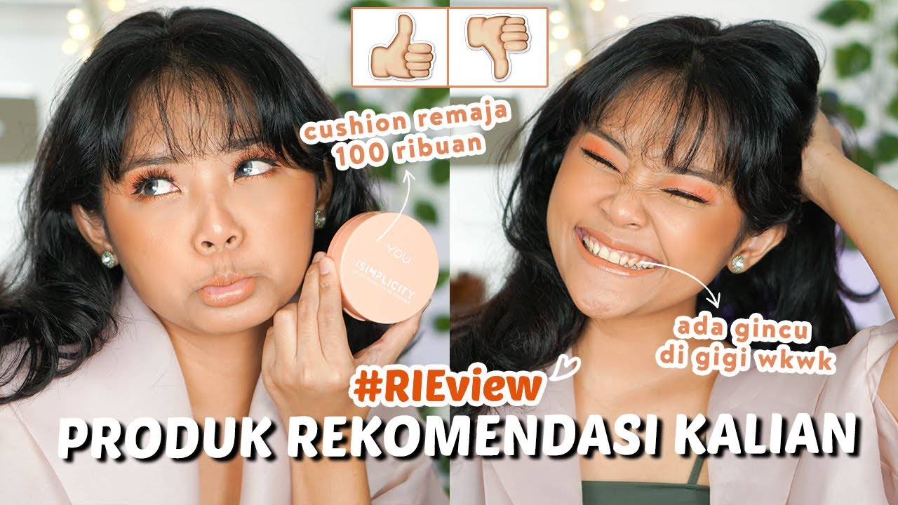 REVIEW YOU CC CUSHION SIMPLICITY REKOMENDASI KALIAN + PEACHY MAKEUP GAGAL HAHA | RIRIEPRAMS