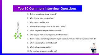 Top 10 Common Interview Questions | Basic interview Questions for freshers #interview #jobs